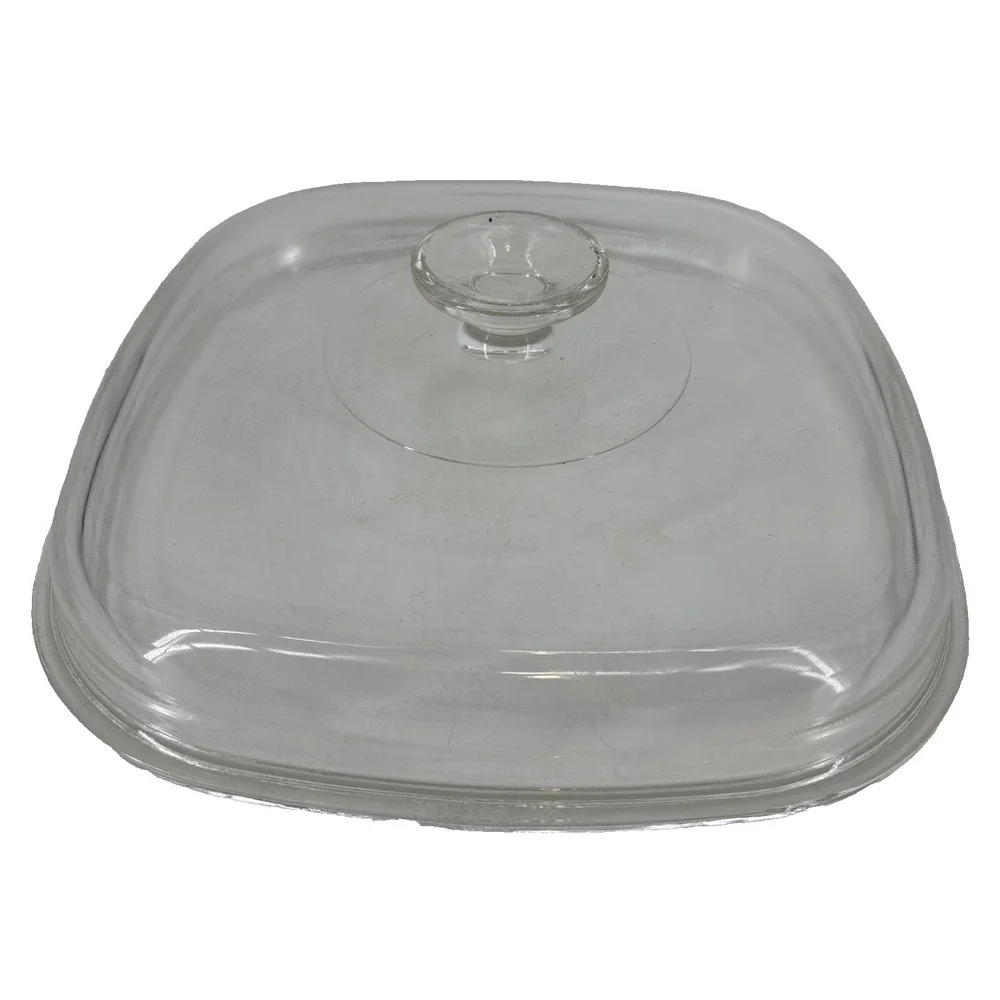 Vintage Pyrex A-12-C Clear Glass Square Dome Replacement Lid Corning Ware